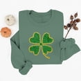 thumbnail image 4 of Ounisa St. Patrick's Day Sweatshirt for Women Clover Graphic T Shirts Patty's Day Long Sleeve Tee Tops Pullover, 4 of 6