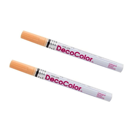 UPC: 0842497157856 | Marvy Uchida Fine Line Opaque Paint Markers 2/Pack Pastel Peach