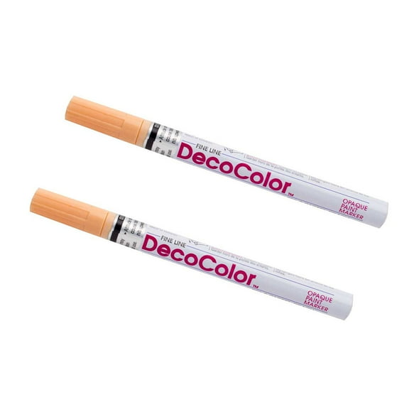 Marvy Uchida Fine Line Opaque Paint Markers, 2/Pack, Pastel Peach