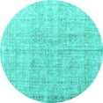 thumbnail image 1 of Ahgly Company Indoor Round Persian Turquoise Blue Traditional Area Rugs, 3' Round, 1 of 4