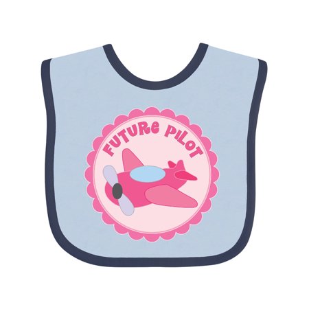 

Inktastic Future Pilot Girls Occupation Gift Baby Girl Bib