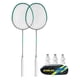 thumbnail image 2 of Juego de 2 raquetas de bádminton, resistentes y ligeras, para 2 jugadores Verde, 2 of 9