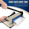 thumbnail image 3 of Guillotine Paper Cutter 17" A3 Professional Industrial Heavy Duty Scrapbooking Metal Base Trimmer Machine 400 Sheet Capacity for Office Commercial Photocopy Printing Shop, 3 of 9