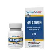 Superior Source Melatonin 3 mg, Quick Dissolve Tablets, 60 Count