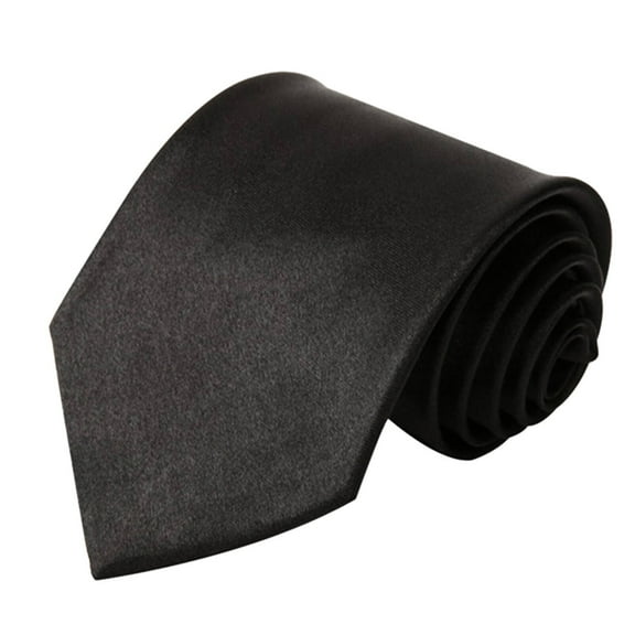 TELOLY Tie Satin Fabric Delivers a Sleek,Luxurious Feel Ties for Men Black
