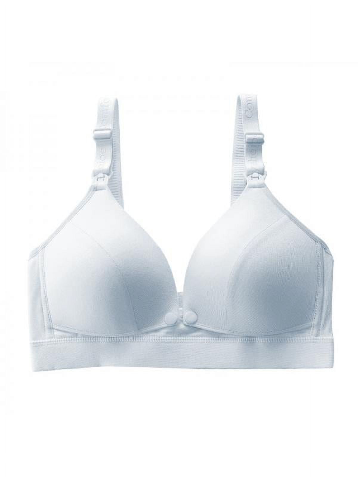 Longless No rims before the opening buckle Cotton Mid-model Cup fall and  winter bra gather Maternity breast feeding bra : : Fashion