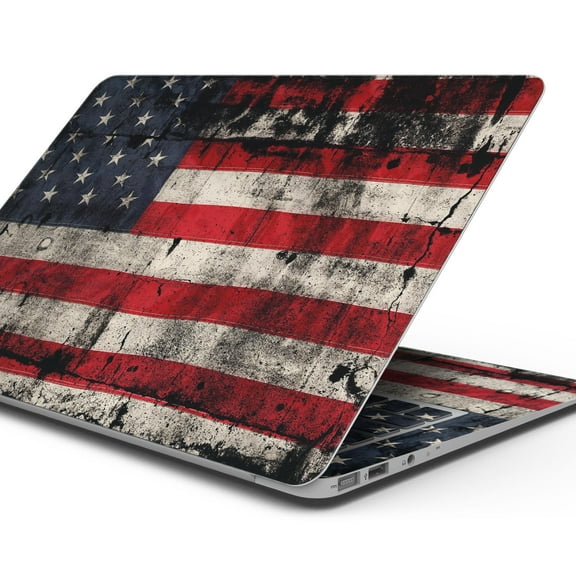 Design Skinz American Distressed Flag Panel Full-Body Wrap Scratch Resistant Decal Skin-Kit Compatible with MacBook 13" Pro w/TB (A2289)