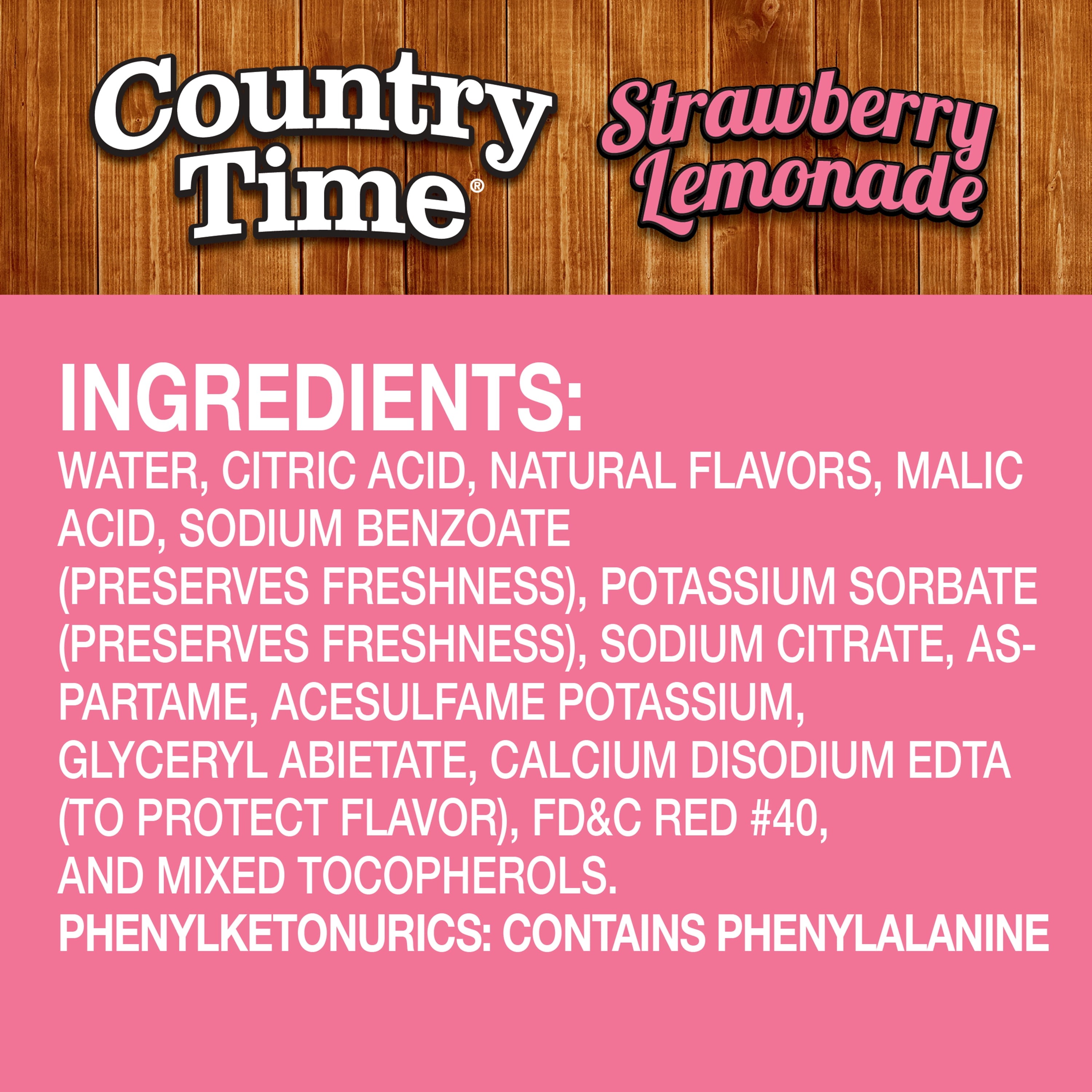 Country Time Strawberry Lemonade Soda Pop, 12 fl oz, 12 Pack Cans, Allergens Not Contained