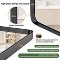 thumbnail image 4 of Espejo de baño de pared YYXW con marco de metal redondeado, 4 of 6