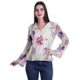 thumbnail image 1 of Moomaya Kurta Col Kurta Dentelle Détails Imprimé Manches Longues Tunique, 1 of 5