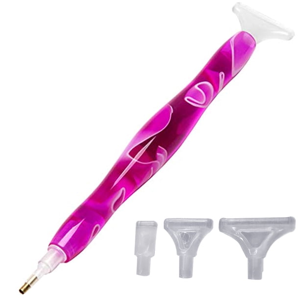 Pluma de pintura de diamantes de imitación 5D Crystal puntada de bordado punta de bordado herramienta de pintura de lápiz, púrpura seitruly HA001825-04