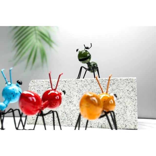 4 piezas de decoración de jardín de hormigas de Metal, decoración del hogar, habitación al aire libre, jardín, esculturas de pared artística para jardín al aire libre, porche, Patio, césped ShuxiuWang 8390605535581
