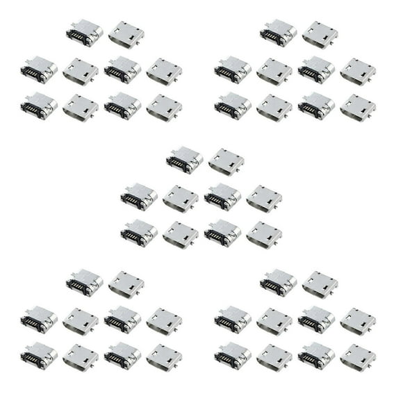 10 Pcs Spare Parts Type B Micro USB Female Jack Connector Port Socket