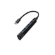 thumbnail image 1 of Hub Adaptador USB 3.0 y Tipo C de 4 Puertos para Laptop Negro, 1 of 7