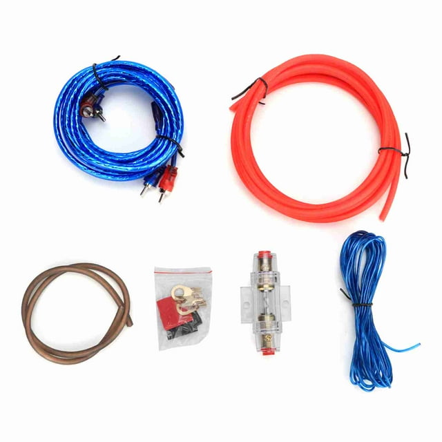 Kit de repuesto de cables de aleación de zinc para amplificador de potencia de coche de 10 GA, subwoofer y altavoces de audio.