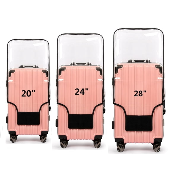 Funda de maleta FABULWAY de PVC transparente impermeable, juego de 3 piezas