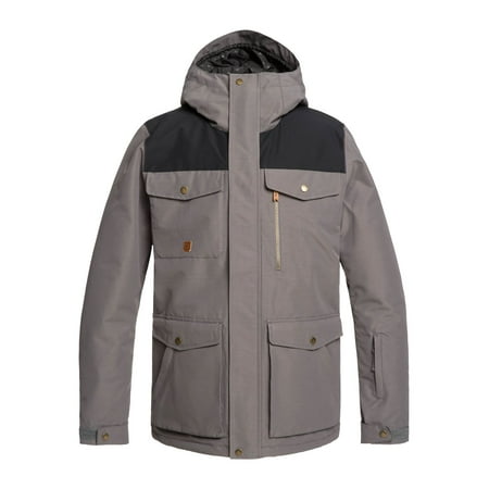 Quiksilver Mens Snowboarding Skiing Raft Jacket - Castlerock Gray