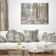 thumbnail image 4 of Designart Dense Forest in the Winter Photography - Modern Forest Throw Pillow - 16x16, 4 of 5
