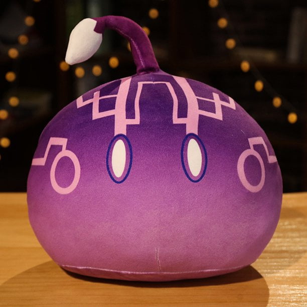 FASLMH 13.8 Inch Genshin Impact Purple Thunder Plushies Slime Monster Toys Dolls Cosplay Props for Game Fans