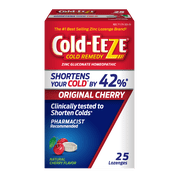 Cold-EEZE Cold Remedy Zinc Lozenges, Natural Cherry, Cold Relief, 25 Ct