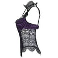 thumbnail image 5 of Fashion Sets for Women Sexy Lingerie for Women Lace Floral Strappy Teddy Lingeries Hollow One Piece Seductive Bodysuit Party with Choker, 5 of 5