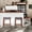 Dark Brown, variant on Set of 2 Dark Brown Saddle Bar Stools, Rubberwood Frame, Supports 300 lbs Each