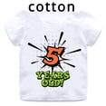 thumbnail image 2 of Nueva y divertida camiseta de algodón con estampado de letras del número 1 al 5 para cumpleaños de niños y niñas, ropa de verano para niños, regalo de cumpleaños, camiseta para niños, 2 of 5