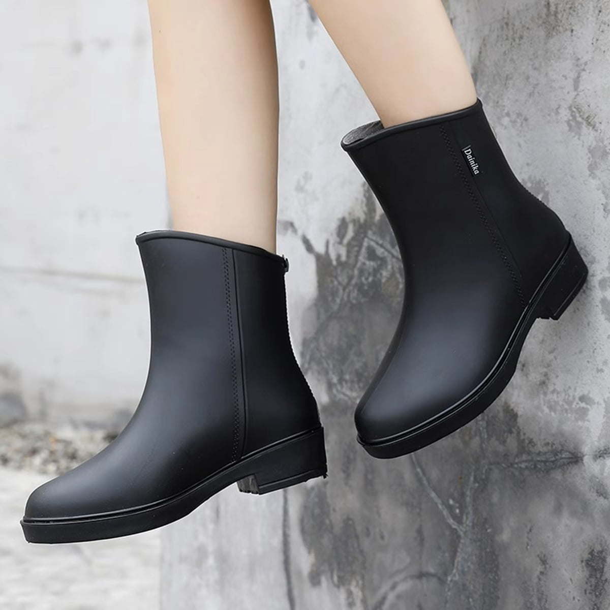 AUXDIQ Rain Shoes Women Mid-calf Boots Waterproof Rain Boots Outdoor Garden Shoes