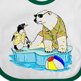 thumbnail image 4 of Inktastic Penguin and Polar Bear Iceberg Beach Bums Boys or Girls Baby Bib, 4 of 4