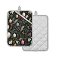 thumbnail image 2 of 2 Pack Pot Holders for Kitchen Heat Resistant Hot Pads Sets for Cooking Baking Vintage Christmas Decorations Pattern, 2 of 7