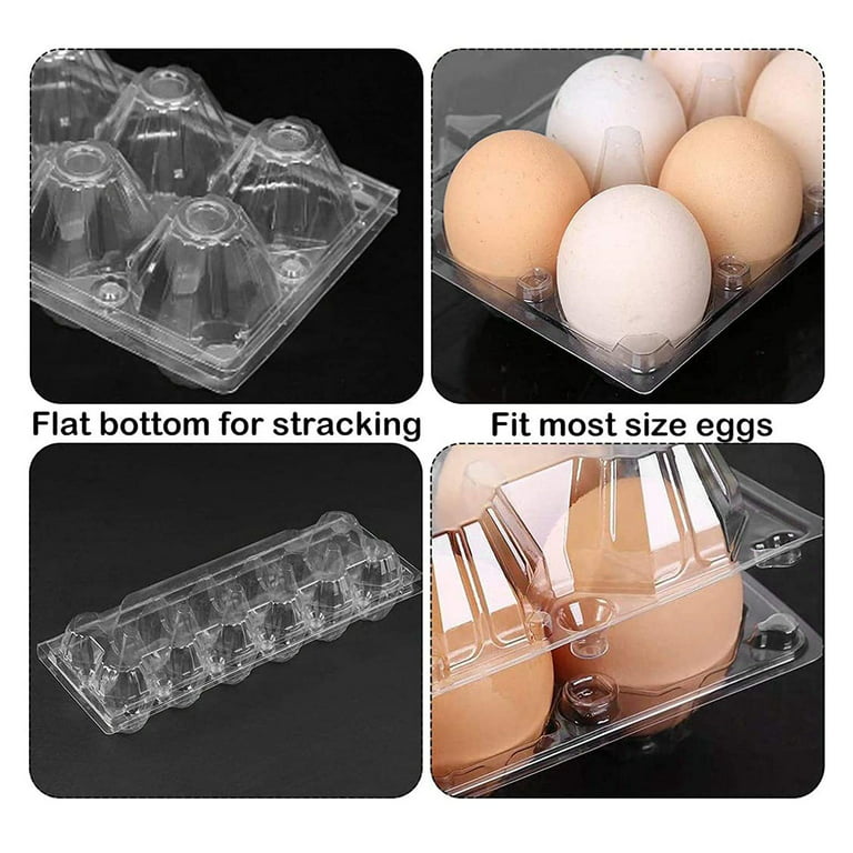 40 Pack Egg Cartons Cheap Bulk, 1 Dozen Clear Egg Cartons, Plastic Egg  Carton Bulk Chicken Egg Tray Holder Egg Tray for Family Pasture Farm Market