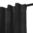 thumbnail image 2 of SUN+BLK 52" x 84" 2-Pack Velvet Total Blackout Curtain Set, Black, 2 of 10