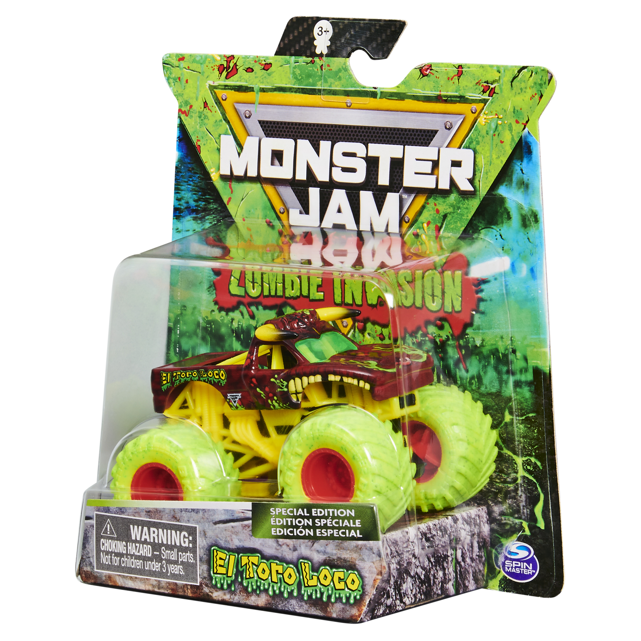 Monster Jam, Official Zombie Invasion El Toro Loco Die-Cast Monster Truck, 1:64 Scale