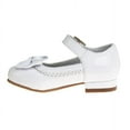 thumbnail image 5 of Mary Jane Dress Shoe Pumps for Girls Low Heel Hook Loop Buckle, White Patent (Size 12 Little Kid), 5 of 7