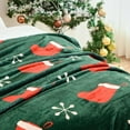 thumbnail image 7 of Zawou Christmas Socks Print Blanket - Super Soft Warm Nap Blanket for Sofa, Bed, Office, Travel, and Cozy Holiday Comfort, 7 of 7