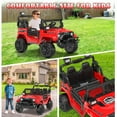 thumbnail image 6 of YunTopKids 24 Volt Ride on Toys, 2 Seater Electric Battery Powered Toys Car with 800W Powerful Motors, 3 Speeds, LED Lights, Bluetooth Music,Red, 6 of 8