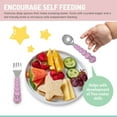 thumbnail image 2 of Melii Stainless Steel Spoon, Fork and Training Knife Set for Kids, 6 piece Set, Cat and Bulldog, 2 of 6