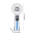 thumbnail image 6 of WKSCLPAI Mini Hand Held Fans,Rechargeable Portable Handheld Fan,Fashion Transparent Crystal Small Fan,Low Energy Consumption,High Battery Life,White, 6 of 6