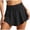 Black, variant on Athletic Shorts For Women 2 In 1 Flowy Running Shorts With Pockets Spandex Butterfly Tennis Skorts Black L