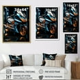 thumbnail image 4 of Designart "Scooter Adventure In Electric Blue" Motorcycle Wall Art Prints, 4 of 7