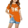 thumbnail image 3 of GERsome Boys Girls Short Sleeve Crewneck T-Shirts Top Soft Cotton Cute Graphic Tee 3-10 Years Unisex Kids Summer Cotton T-Shirt Orange 1-Pack, 3 of 5