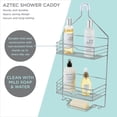 thumbnail image 4 of Bath Bliss 2 Shelf Aztec Steel Shower Caddy in Grey, 4 of 10