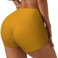 thumbnail image 2 of Xecao Goldenrod Print Workout Shorts for Women Soft Smooth Gym Yoga Scrunch Active Tennis Workout Running Shorts, 2 of 9