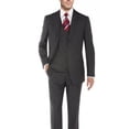thumbnail image 5 of Mens Side Vent 3 Piece Charcoal Modern Fit Vested Suit, 5 of 5