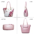 thumbnail image 4 of Set de 2 monederos y bolsos juveniles para mujer, 6 unidades, color rosa, 4 of 9