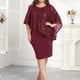 thumbnail image 1 of WILLBEST Vestido Largo Casual De Gasa Para Mujer, Vestido De Noche Hasta La Rodilla Con Capa Y Superposición, 1 of 3