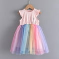 thumbnail image 2 of Coduop Toddler Baby Girl Tutu Dress Short Sleeve Tulle Party Sundress Dresses, 2 of 6