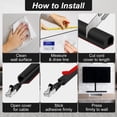 thumbnail image 4 of Wall Cord Hider, Flexible Self-Adhesive Wire Cover, Side-Open Cable Raceway for Cords on Wall, Cord Concealer for Mounted TV, Home Theater & Office, 4 of 7
