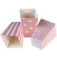 thumbnail image 1 of 48pcs Popcorn Carton Rugby Stripe Wave Dot Pattern Decorative Dinnerware for Birthday Parties / Baby Showers / Graduations (Light Pink), 1 of 5