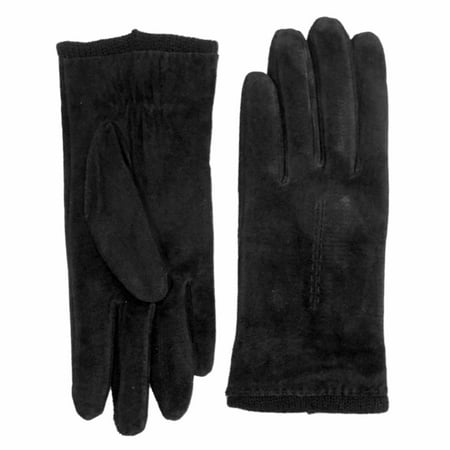Fownes Womens Black Suede Leather Driving Gloves Acrylic Lined